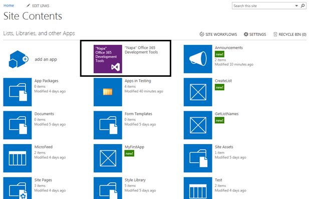 Napa Office 365 Development Tools